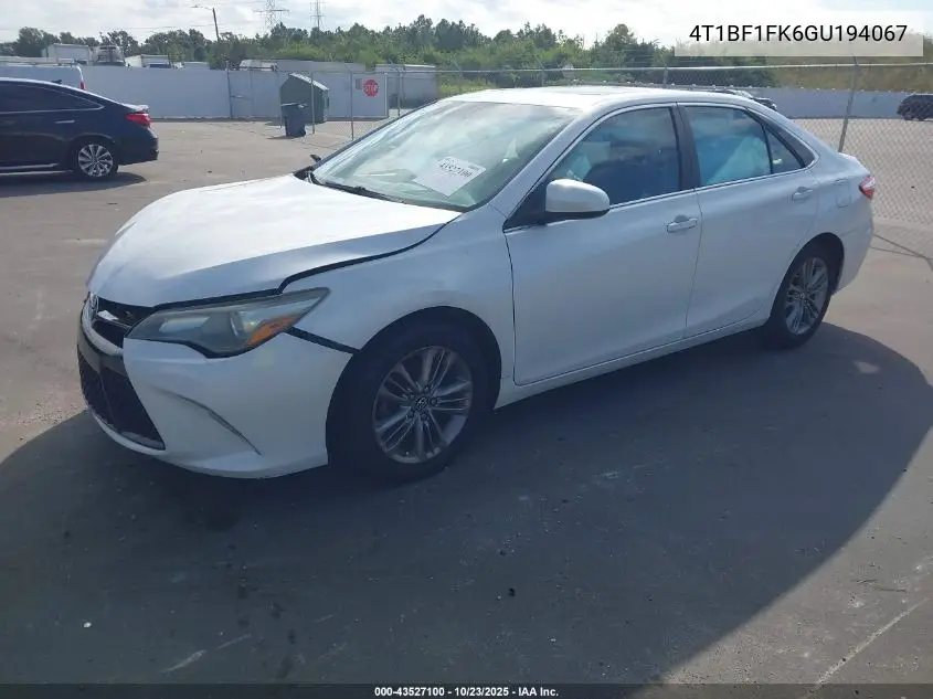 4T1BF1FK6GU194067 2016 Toyota Camry Se