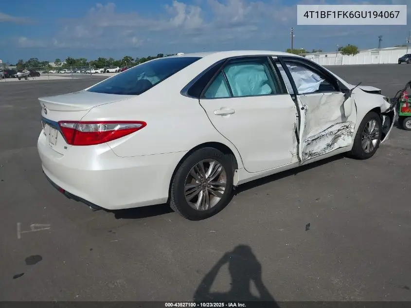 4T1BF1FK6GU194067 2016 Toyota Camry Se