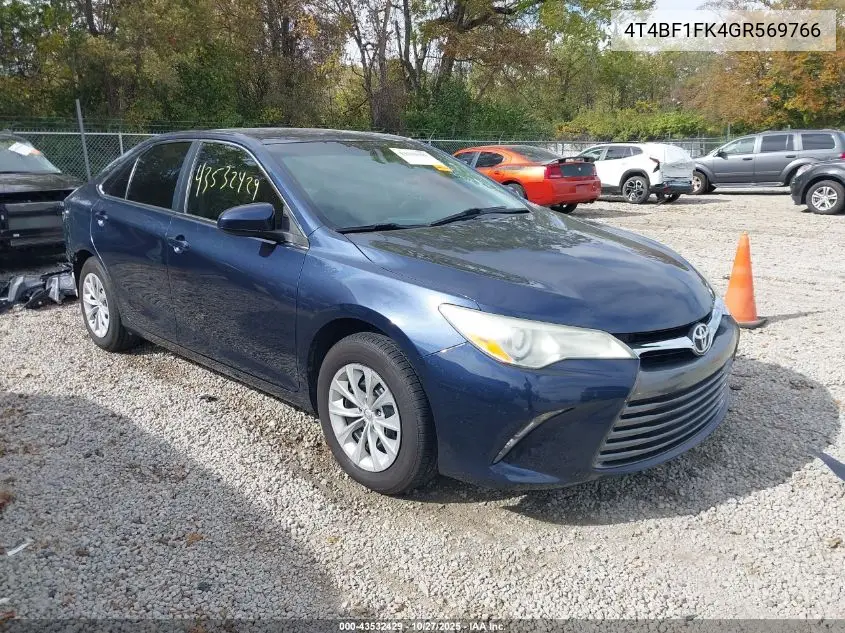 4T4BF1FK4GR569766 2016 Toyota Camry Le