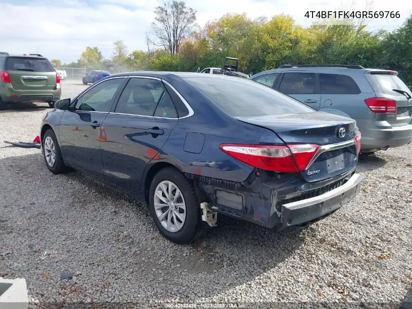 4T4BF1FK4GR569766 2016 Toyota Camry Le