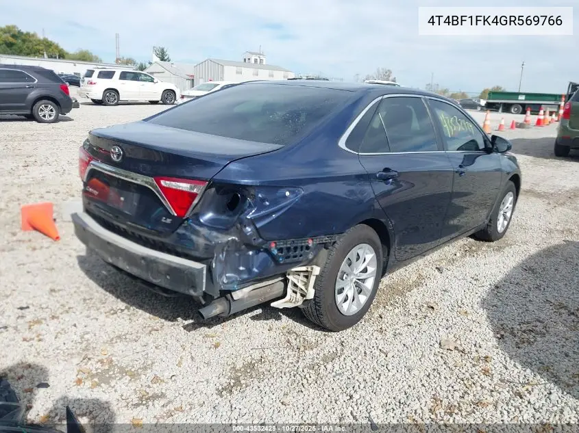 4T4BF1FK4GR569766 2016 Toyota Camry Le