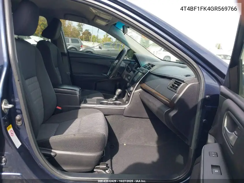 4T4BF1FK4GR569766 2016 Toyota Camry Le
