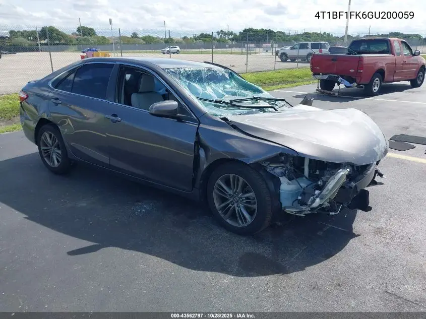 4T1BF1FK6GU200059 2016 Toyota Camry Se