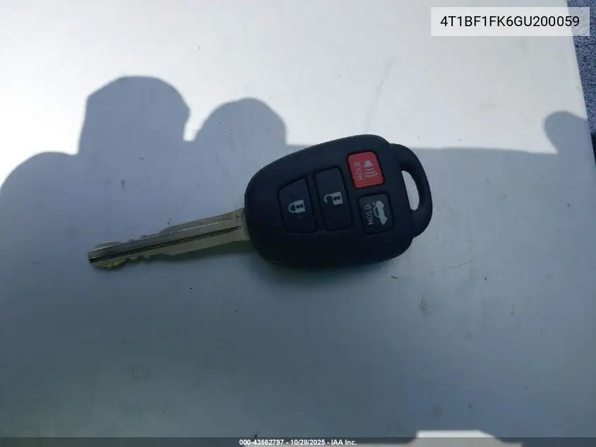 4T1BF1FK6GU200059 2016 Toyota Camry Se