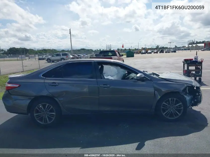 4T1BF1FK6GU200059 2016 Toyota Camry Se