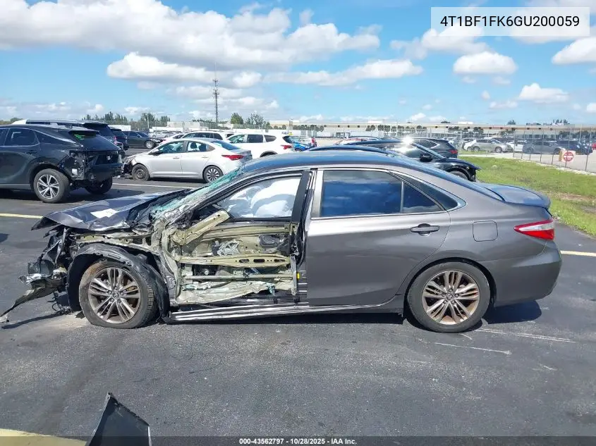 4T1BF1FK6GU200059 2016 Toyota Camry Se