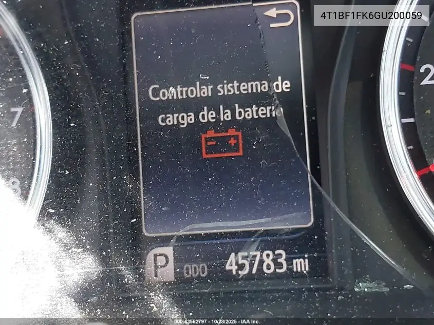 4T1BF1FK6GU200059 2016 Toyota Camry Se