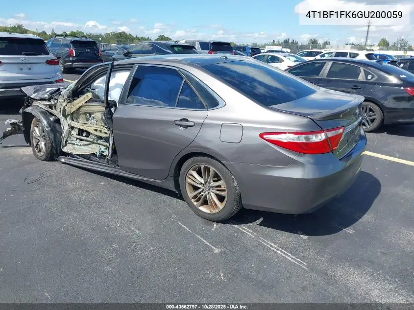 4T1BF1FK6GU200059 2016 Toyota Camry Se