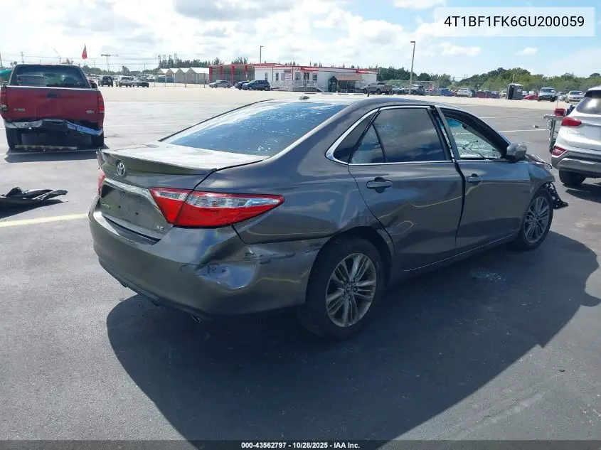 4T1BF1FK6GU200059 2016 Toyota Camry Se