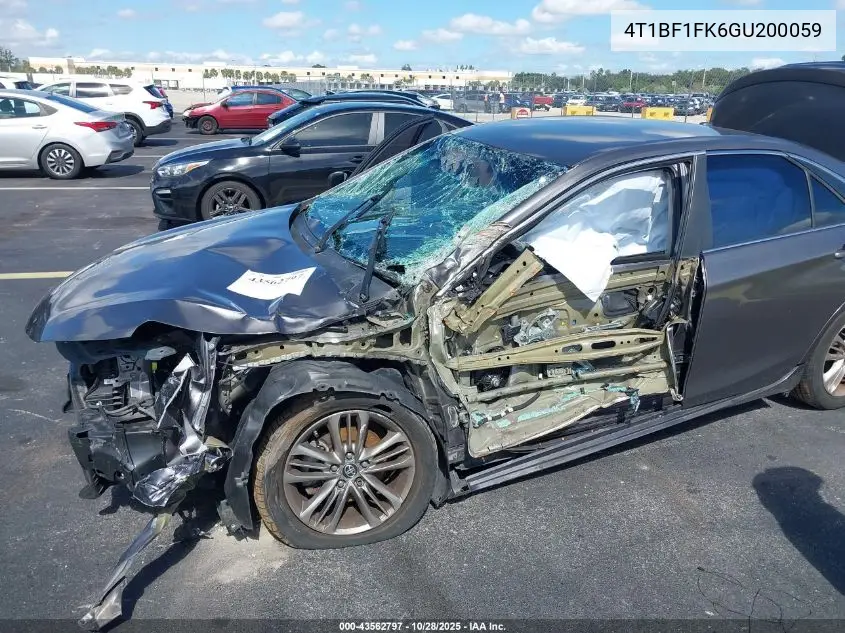 4T1BF1FK6GU200059 2016 Toyota Camry Se