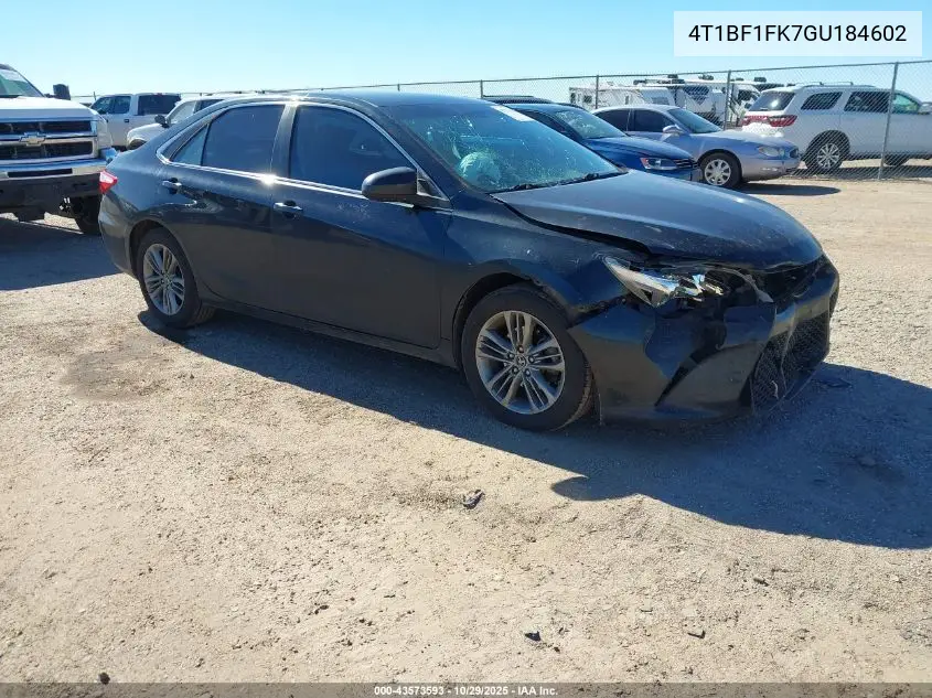 4T1BF1FK7GU184602 2016 Toyota Camry Se