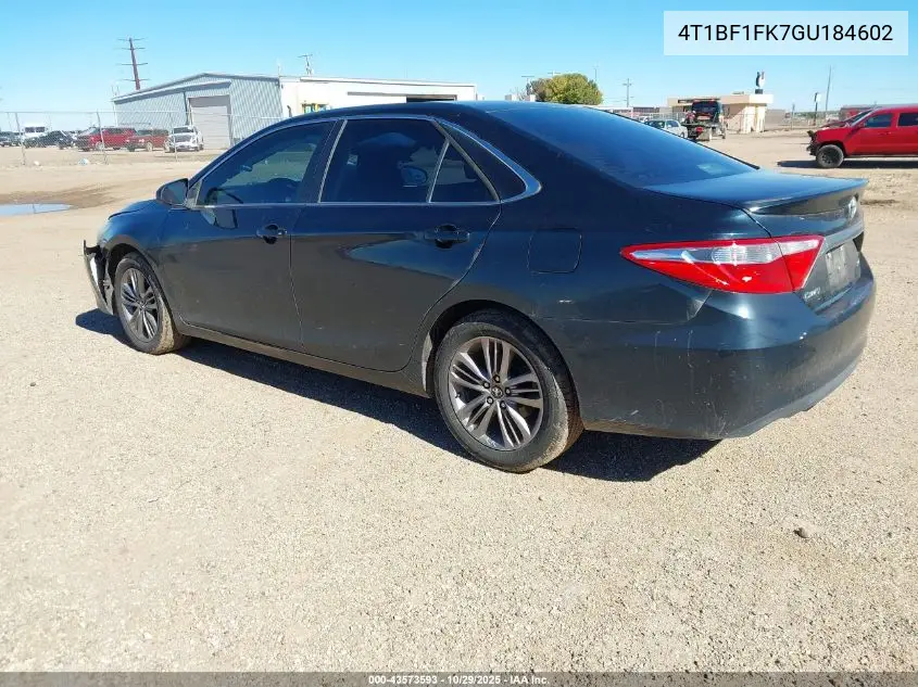 4T1BF1FK7GU184602 2016 Toyota Camry Se