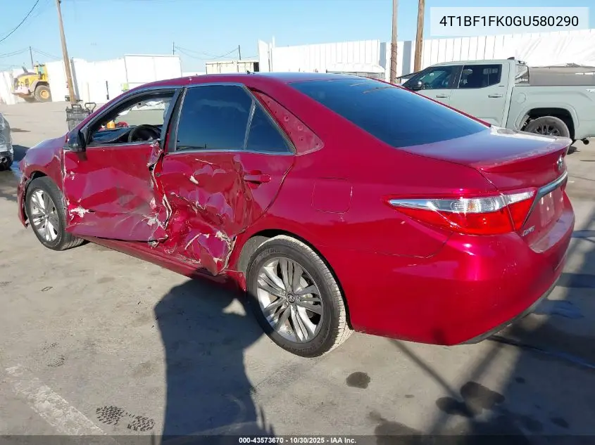 4T1BF1FK0GU580290 2016 Toyota Camry Se