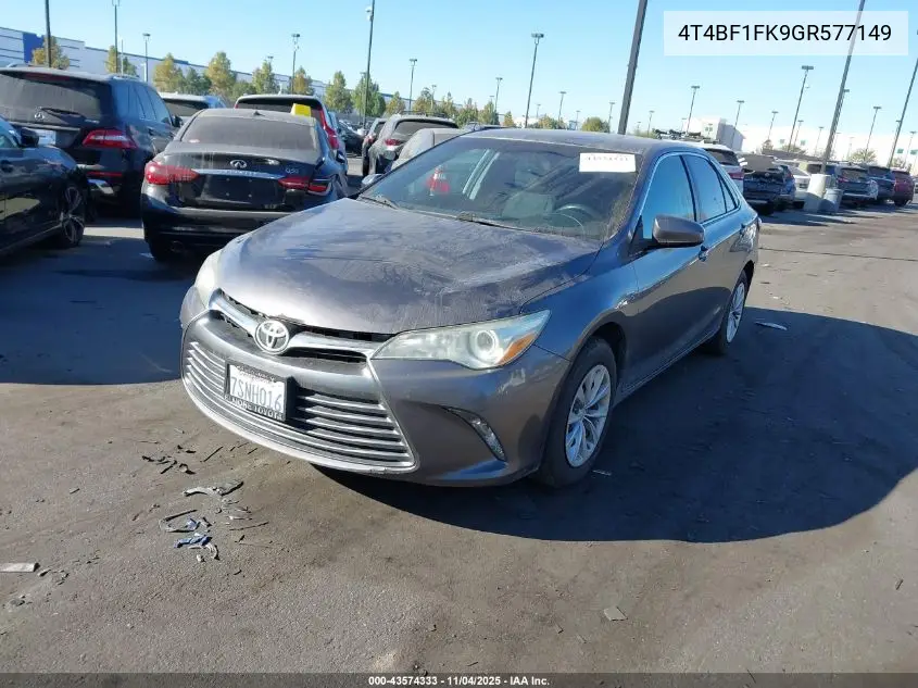 4T4BF1FK9GR577149 2016 Toyota Camry Le