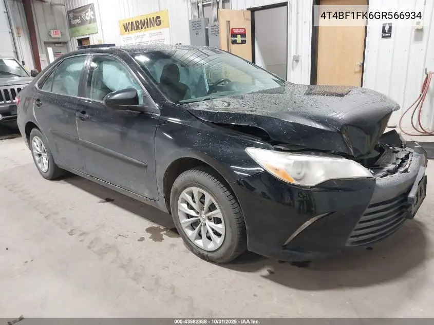 4T4BF1FK6GR566934 2016 Toyota Camry Le