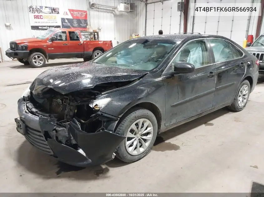 4T4BF1FK6GR566934 2016 Toyota Camry Le