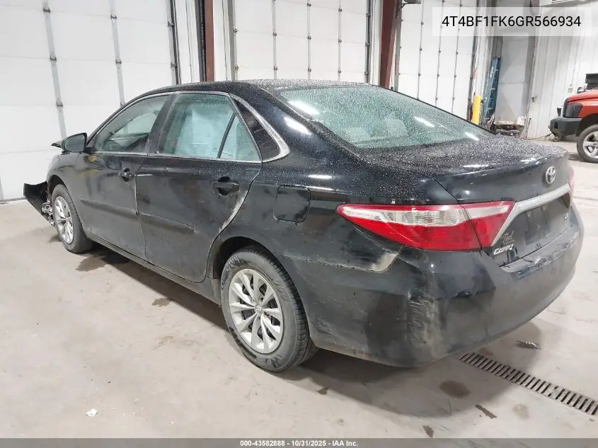 4T4BF1FK6GR566934 2016 Toyota Camry Le