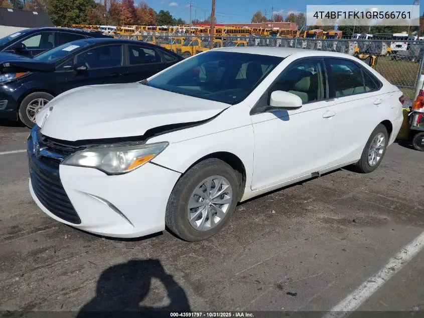 4T4BF1FK1GR566761 2016 Toyota Camry Le