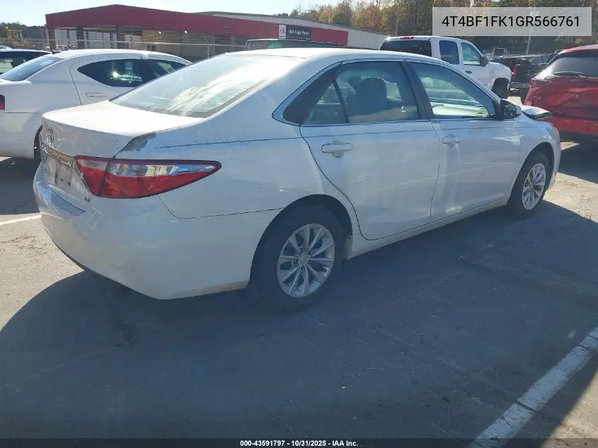 4T4BF1FK1GR566761 2016 Toyota Camry Le