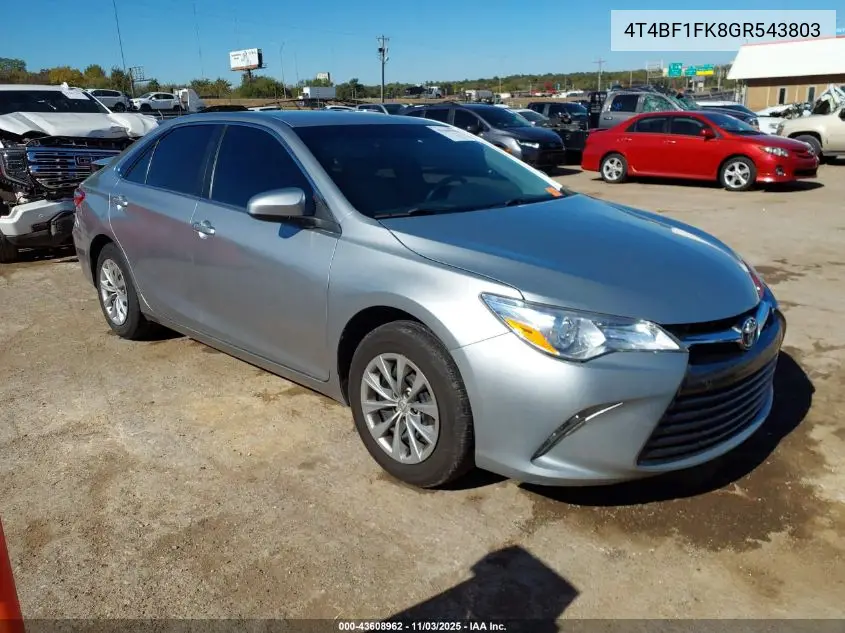4T4BF1FK8GR543803 2016 Toyota Camry Le