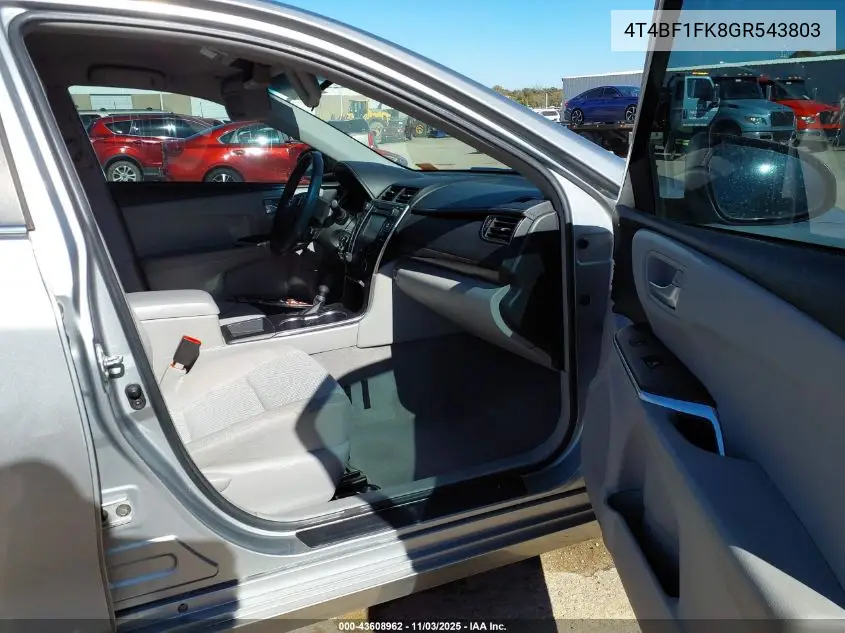 4T4BF1FK8GR543803 2016 Toyota Camry Le