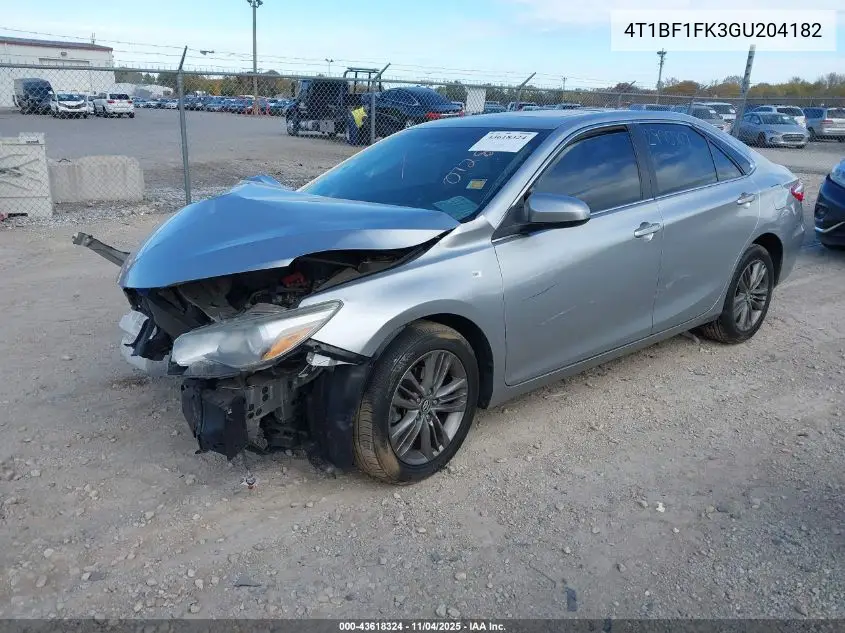 4T1BF1FK3GU204182 2016 Toyota Camry Se