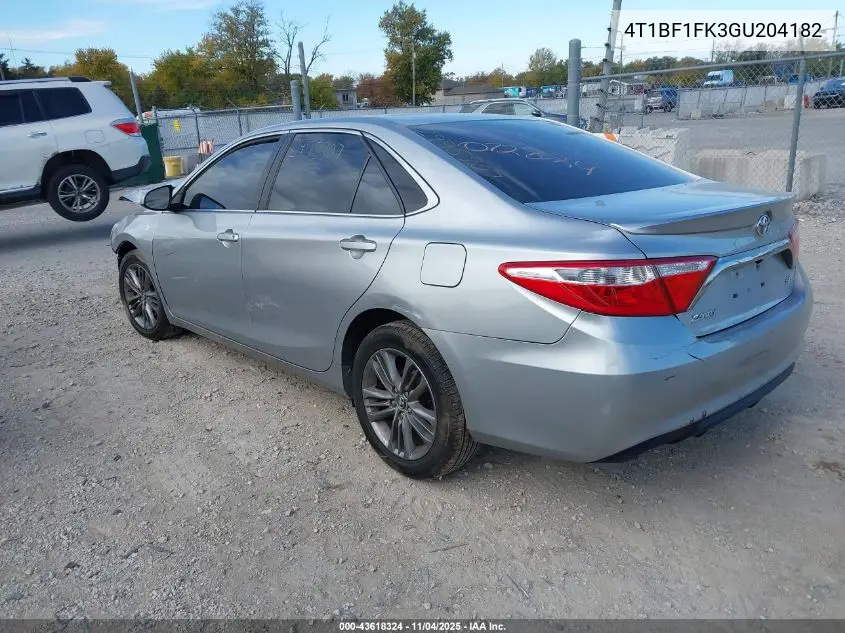 4T1BF1FK3GU204182 2016 Toyota Camry Se