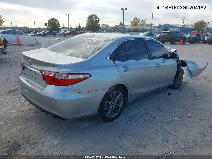 4T1BF1FK3GU204182 2016 Toyota Camry Se