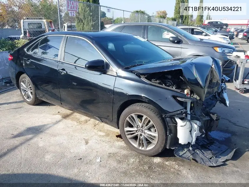 4T1BF1FK4GU534221 2016 Toyota Camry Se