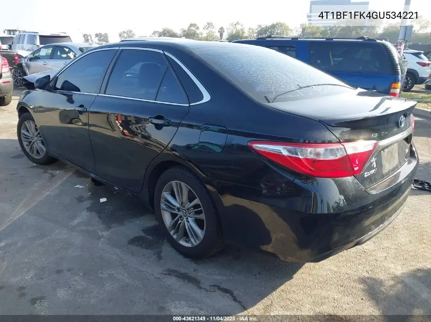 4T1BF1FK4GU534221 2016 Toyota Camry Se