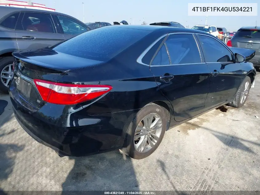 4T1BF1FK4GU534221 2016 Toyota Camry Se