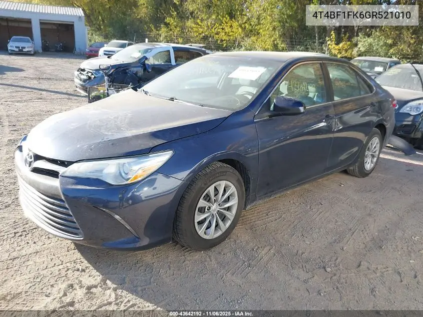 4T4BF1FK6GR521010 2016 Toyota Camry Le