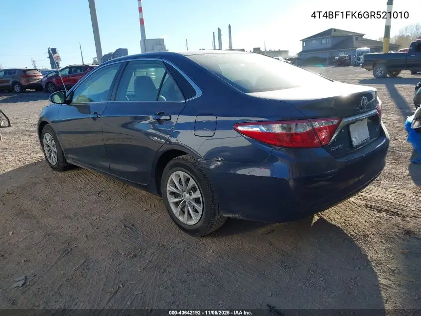 4T4BF1FK6GR521010 2016 Toyota Camry Le