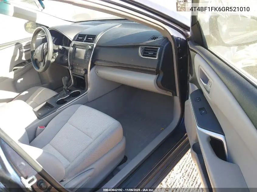 4T4BF1FK6GR521010 2016 Toyota Camry Le