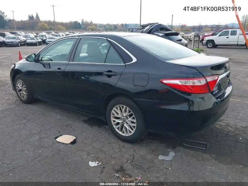 4T4BF1FK0GR531919 2016 Toyota Camry Le