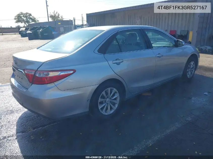 4T4BF1FK3GR527167 2016 Toyota Camry Le