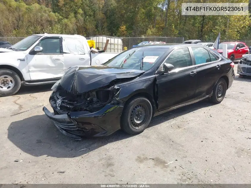 4T4BF1FK0GR523061 2016 Toyota Camry Le