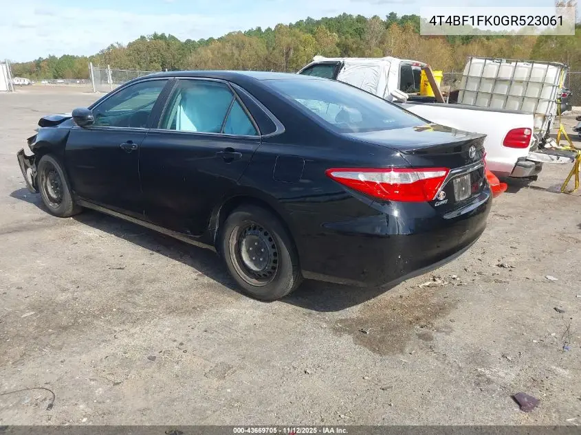 4T4BF1FK0GR523061 2016 Toyota Camry Le