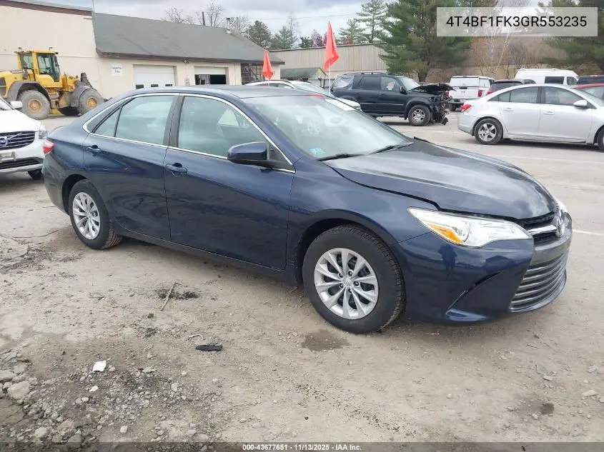 4T4BF1FK3GR553235 2016 Toyota Camry Le