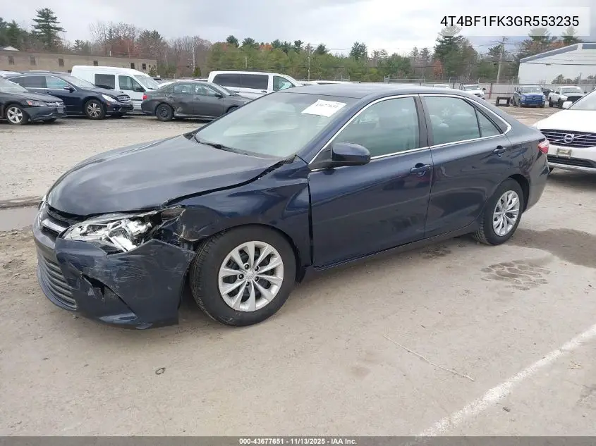 4T4BF1FK3GR553235 2016 Toyota Camry Le