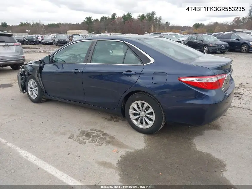 4T4BF1FK3GR553235 2016 Toyota Camry Le
