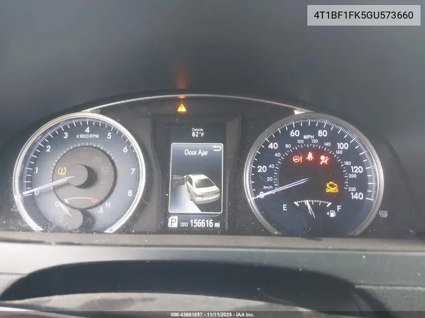 4T1BF1FK5GU573660 2016 Toyota Camry Le