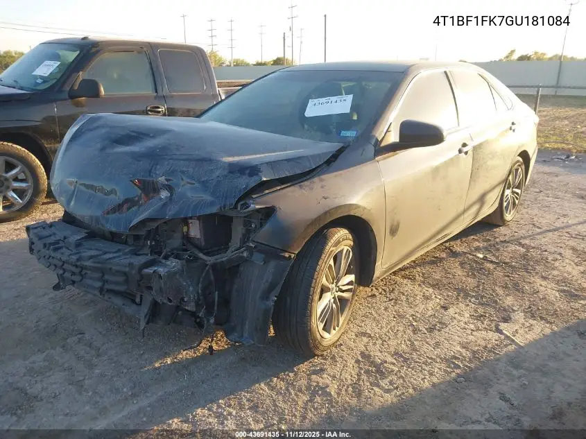4T1BF1FK7GU181084 2016 Toyota Camry Se