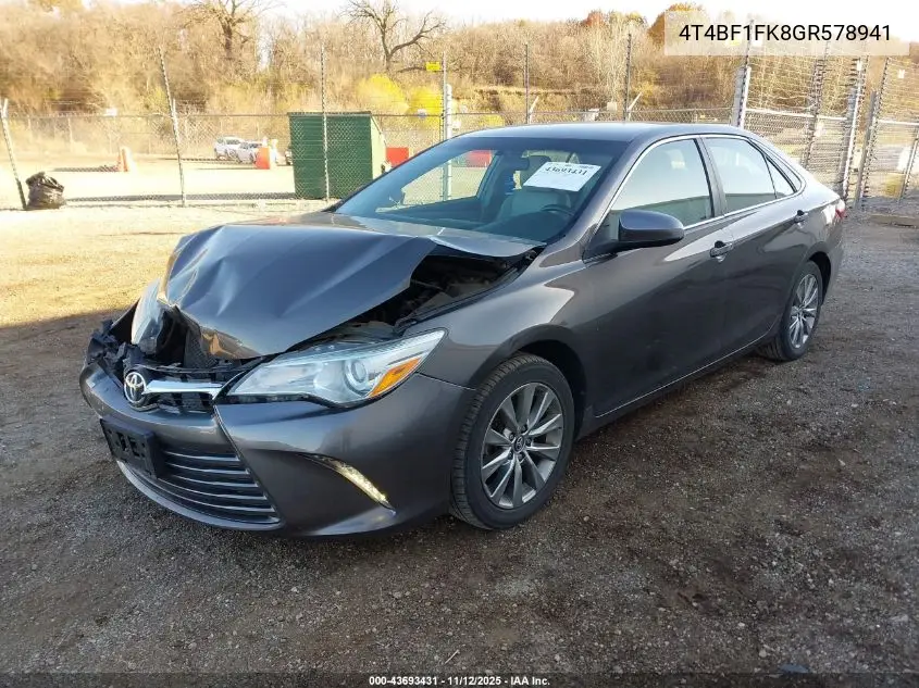 4T4BF1FK8GR578941 2016 Toyota Camry Xle