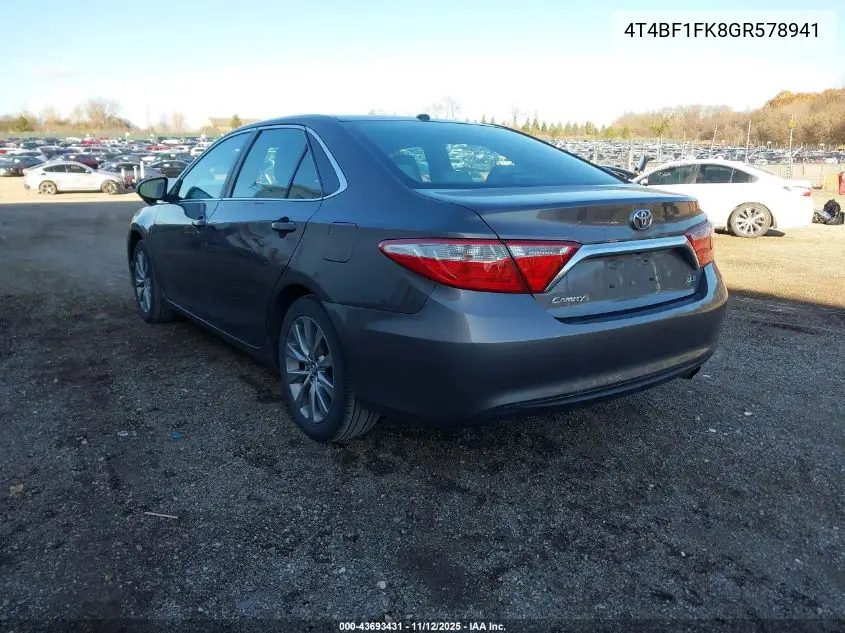 4T4BF1FK8GR578941 2016 Toyota Camry Xle