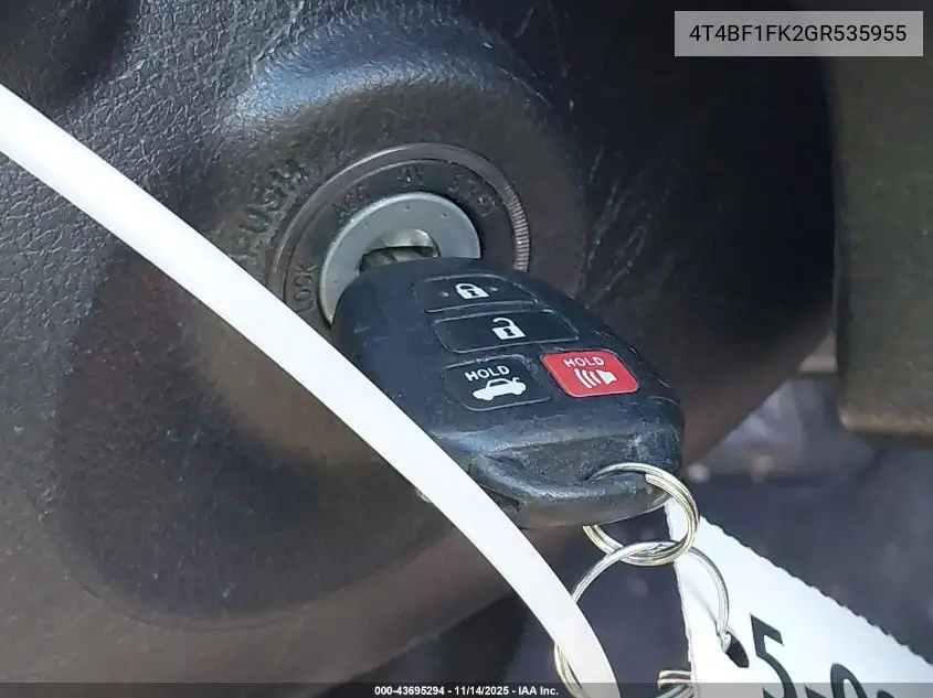 4T4BF1FK2GR535955 2016 Toyota Camry Le