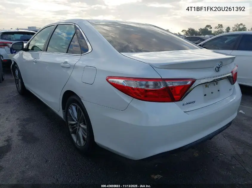 4T1BF1FK2GU261392 2016 Toyota Camry Se