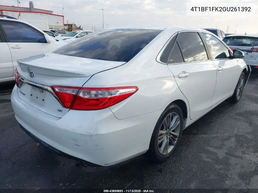 4T1BF1FK2GU261392 2016 Toyota Camry Se