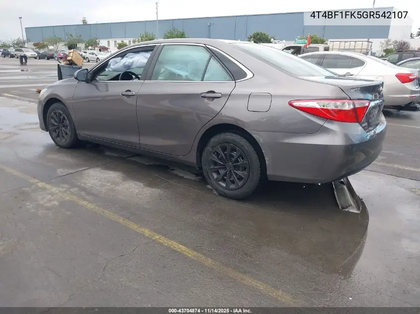 4T4BF1FK5GR542107 2016 Toyota Camry Le