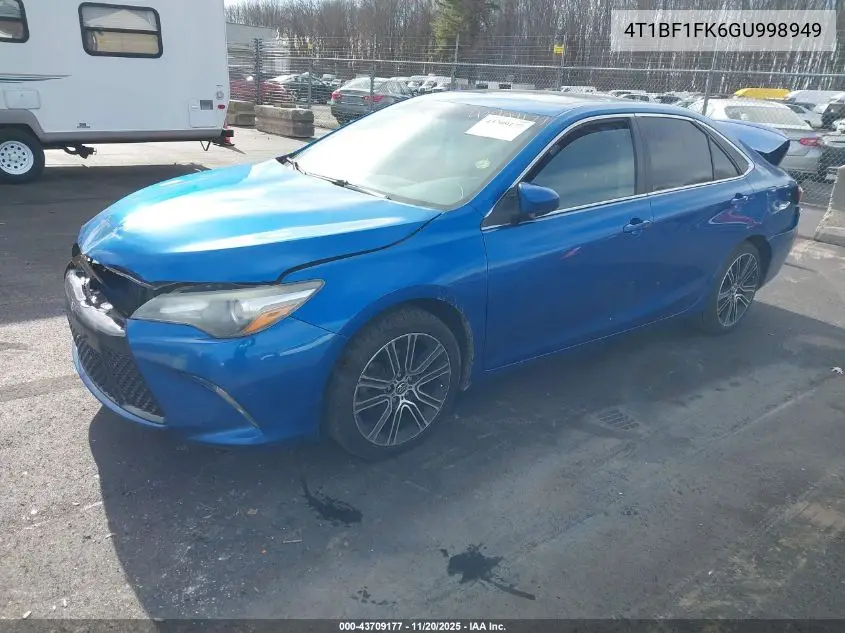 4T1BF1FK6GU998949 2016 Toyota Camry Se